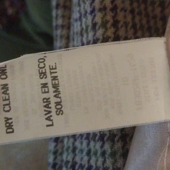 Vintage Sag Harbor Wool Blazer Jacket Academia Houndstooth Brown Size 10 - Picture 7 of 7